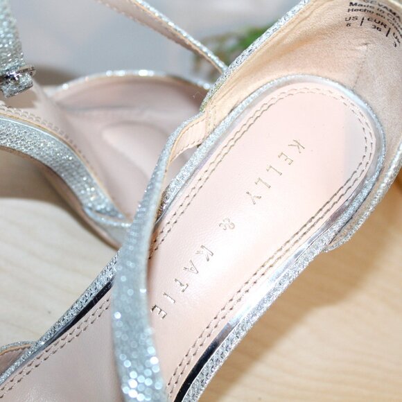 Kelly & Katie Savama Silver Metallic Strappy Heel - Picture 2 of 12